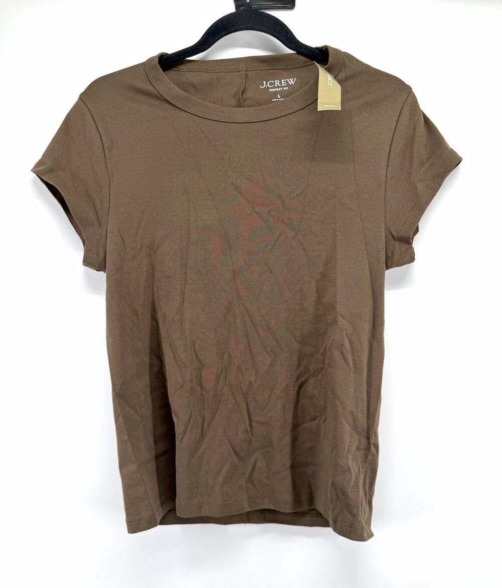 J.CREW Perfect-fit crewneck T-shirt women’s Large 100% cotton NWT